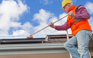 Small Dole soft wash roof cleaning